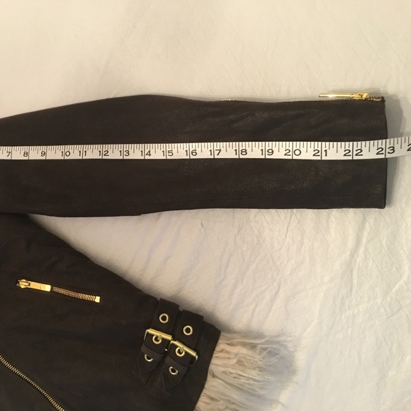 True Religion Leather Faux Fur Moto Jacket, NWT - Picture 5 of 8